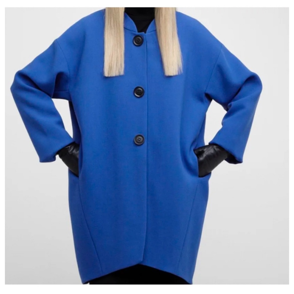 Lafayette 148 New York Royal blue wool coat